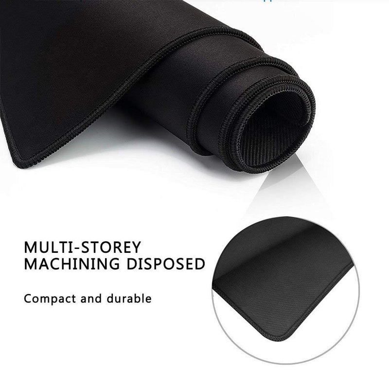 YEBMoo Extra Large Gaming Mouse Pads/Extended Protective Office Desk Mouse Mat Non-Slip Professional Precision Tracking Surface (35.4" x 15.7") for PC Computer Laptop (90x40Black001) - Image 4